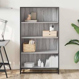 Berkfield Home Modern Bookcase Grey Sonoma 80.5x35x139 cm Engineered Wood - thumbnail 1