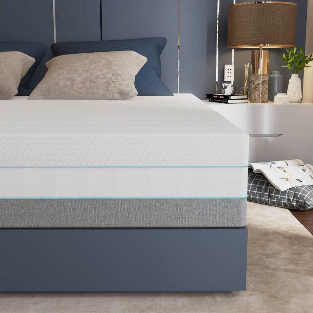 MN Furniture Multi-Layer High Density Hard Foam Mattress King Size W150cm x 200cm x H24cm in White - image 1