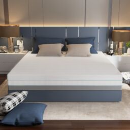MN Furniture Multi-Layer High Density Hard Foam Mattress King Size W150cm x 200cm x H24cm in White - thumbnail 5