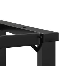 Berkfield Home Coffee Table Legs O-Frame 80x40x43 cm Steel in Black - Size: 80 x 40 x 43 cm - thumbnail 7