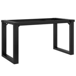 Berkfield Home Coffee Table Legs O-Frame 80x40x43 cm Steel in Black - Size: 80 x 40 x 43 cm - thumbnail 6