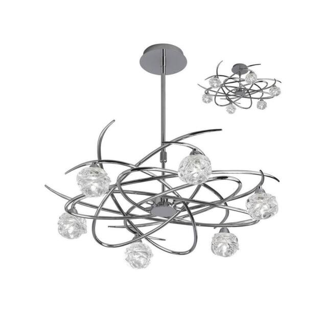 Netlighting Maremagnum Semi Flush Convertible 6 Light G9 Polished Chrome in Silver - image 1