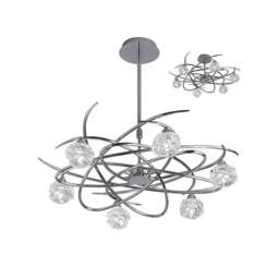 Netlighting Maremagnum Semi Flush Convertible 6 Light G9 Polished Chrome in Silver - thumbnail 1