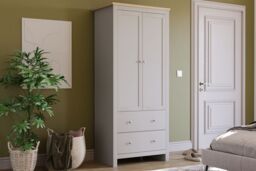 Home Discount Vida Designs Arlington 2 Door 2 Drawer Wardrobe Storage Bedroom Furniture in Grey - thumbnail 9