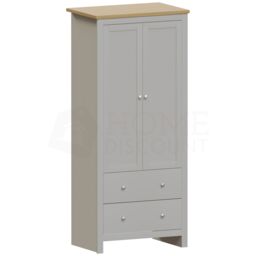 Home Discount Vida Designs Arlington 2 Door 2 Drawer Wardrobe Storage Bedroom Furniture in Grey - thumbnail 8