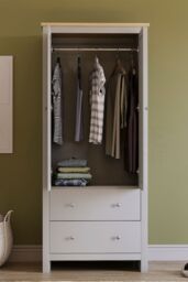 Home Discount Vida Designs Arlington 2 Door 2 Drawer Wardrobe Storage Bedroom Furniture in Grey - thumbnail 5