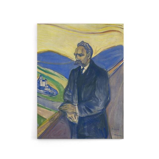 "Artery8 Friedrich Nietzsche Portrait Munch Vintage Canvas Wall Art - Size: W18"" x H24""" - image 1