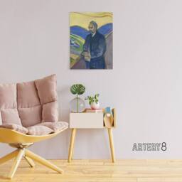 "Artery8 Friedrich Nietzsche Portrait Munch Vintage Canvas Wall Art - Size: W18"" x H24""" - thumbnail 3