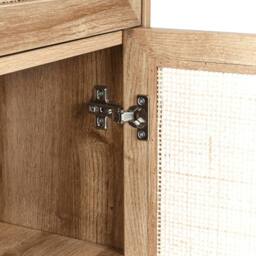 Wyld and Coco Bathroom Cabinet 40 x 92 cm Natural Rattan Front - thumbnail 8