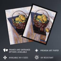 Artery8 Still Life The Basket of Fruit Bonnard Framed Wall Art Print - Size: A4 - thumbnail 2