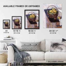 Artery8 Still Life The Basket of Fruit Bonnard Framed Wall Art Print - Size: A4 - thumbnail 3