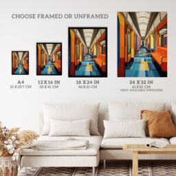 "Wee Blue Coo Wall Art Print Next Stop The Tate Metro Underground Living Room Framed - Size: W12"" x H16""" - thumbnail 3
