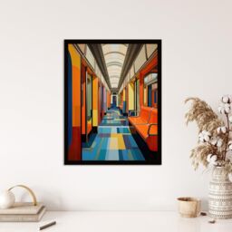 "Wee Blue Coo Wall Art Print Next Stop The Tate Metro Underground Living Room Framed - Size: W12"" x H16""" - thumbnail 4