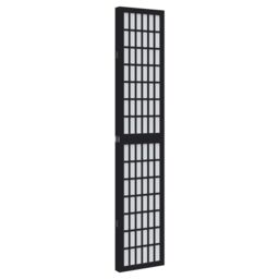Berkfield Home Room Divider 4 Panels Black Solid Wood Paulownia - thumbnail 5
