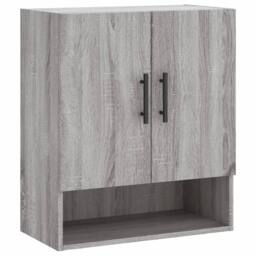 Berkfield Home Wall Cabinet Grey Sonoma 60x31x70 cm Engineered Wood - Size: 60 x 31 x 70 cm - thumbnail 3