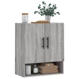 Berkfield Home Wall Cabinet Grey Sonoma 60x31x70 cm Engineered Wood - Size: 60 x 31 x 70 cm - thumbnail 1