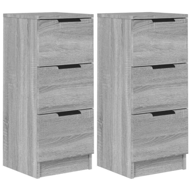 Berkfield Home Sideboards 2 pcs Grey Sonoma 30x30x70 cm Engineered Wood - Size: 30 x 30 x 70 cm - image 1