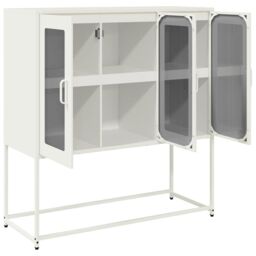 Berkfield Home Sideboard White 100.5x39x107 cm Cold-rolled Steel - thumbnail 6