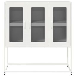 Berkfield Home Sideboard White 100.5x39x107 cm Cold-rolled Steel - thumbnail 5