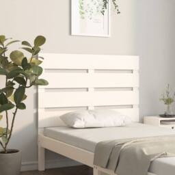Berkfield Home Headboard White 90x3x80 cm Solid Wood Pine - Size: 90 x 3 x 80 cm - thumbnail 2