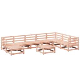 Berkfield Home 9 Piece Garden Sofa Set Solid Wood Douglas Fir in Brown - thumbnail 2