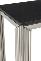 Orsina Black Granite Console Table, Stylish Hallway Table, Modern Console Table, Stainless Steel Rectangular Table - thumbnail 4