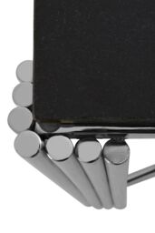 Orsina Black Granite Console Table, Stylish Hallway Table, Modern Console Table, Stainless Steel Rectangular Table - thumbnail 5