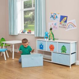 Liberty House Toys Dinosaur 5 Drawer Storage Chest in Light Blue - thumbnail 2