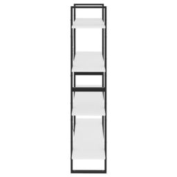 Berkfield Home 4-Tier Book Cabinet White 100x30x140 cm Engineered Wood - Size: 100 x 30 x 140 cm - thumbnail 6