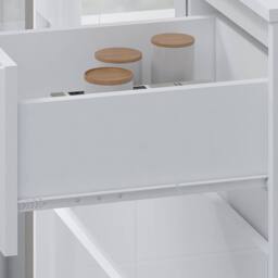 Harmin Modern White High Gloss Chest of Drawers, 7 Drawer Handleless Cabinet - thumbnail 6