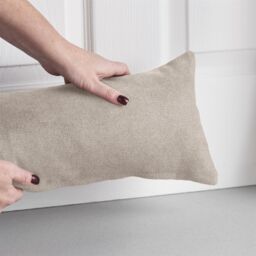 Luxury Living Velvet Chenille Draught Excluder in Taupe - Size: 90 cm x 15 cm - thumbnail 3