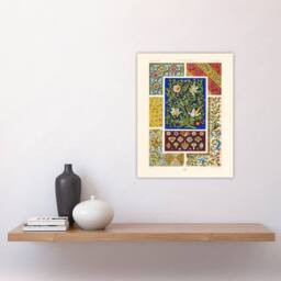 "Artery8 Floral Middle Ages Patterns Racinet Vintage Wall Art Print Poster - Size: W24"" x H32""" - thumbnail 4