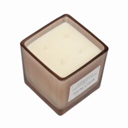 French Connection Square Praline & Cream Candle Long-Lasting Luxury Gift in Brown - Size: XL - thumbnail 3