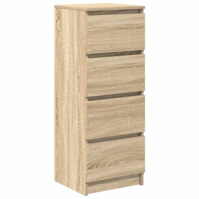 Berkfield Home Sideboard Sonoma Oak 37.5x35x99 cm Engineered Wood in Light Tan - image 1