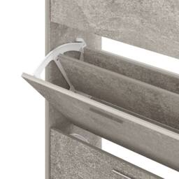 Berkfield Home Shoe Cabinet Concrete Grey 63x24x103 cm Engineered Wood - Size: 63 x 24 x 103 cm - thumbnail 6