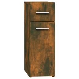 Berkfield Home Apothecary Cabinet Smoked Oak 20x45.5x60 cm Engineered Wood in Brown - thumbnail 1