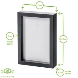 "Nicola Spring 3D Box Photo Frames - A5 (6 x 8"") - Pack of 2 in White" - thumbnail 4