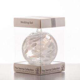 Sienna Glass Wedding Gift Friendship Ball White