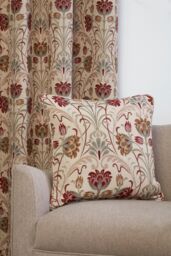 Sundour Aylesbury Floral Pencil Pleat Curtains in Beige - Size: 168 cm width x 229 cm drop - thumbnail 5