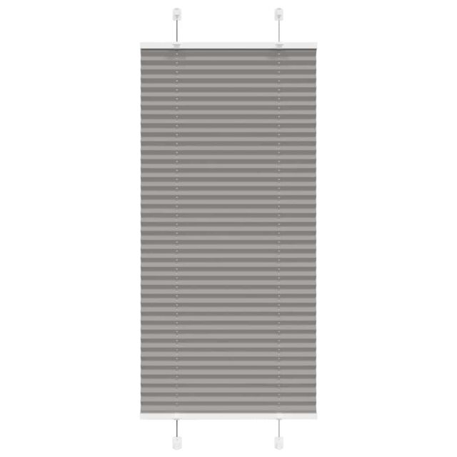 Berkfield Home Pleated Blind Anthracite 65x150 cm Fabric Width 64.4 cm Polyester in Black - image 1