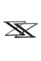 Living and Home 40x5x30cm Industrial Heavy Duty X Shape Iron Table Legs in Black - Size: 40 x 5 x 30 cm - thumbnail 1