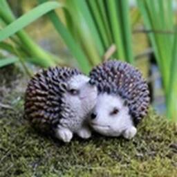 EONLION 15cm Garden Ornaments Hedgehog Wildlife patio Home Decor in Brown - Size: 15 cm - thumbnail 1