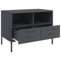 Berkfield Home TV Cabinet Anthracite 68x39x50.5 cm Steel in Dark Grey - thumbnail 9