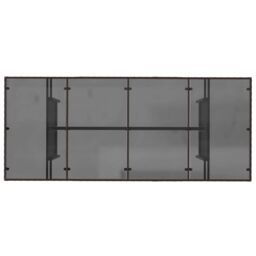 Berkfield Home Garden Table with Glass Top Brown 190x80x74 cm Poly Rattan - Size: 190 x 80 x 74 cm - thumbnail 7