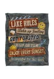 JQ Licensing James Piazza Lake Rules Silky Touch Super Soft Throw Blanket 152 X 127 cm in White - thumbnail 1