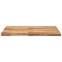 Berkfield Home Desk Top Oil Finished 100x80x4 cm Solid Wood Acacia in Brown - Size: 100 x 80 x 4 cm - thumbnail 4