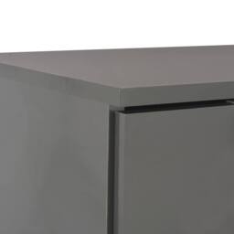 Berkfield Home Sideboard High Gloss Grey 71x35x76 cm Engineered Wood - Size: 71 x 35 x 76 cm - thumbnail 6