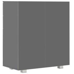 Berkfield Home Sideboard High Gloss Grey 71x35x76 cm Engineered Wood - Size: 71 x 35 x 76 cm - thumbnail 5