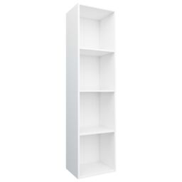 Berkfield Home Book Cabinet/TV Cabinet White 36x30x143 cm Engineered Wood - Size: 36 x 30 x 143 cm - thumbnail 2