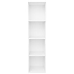 Berkfield Home Book Cabinet/TV Cabinet White 36x30x143 cm Engineered Wood - Size: 36 x 30 x 143 cm - thumbnail 4